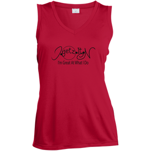 Women's Igetzitn I'm Great BT T-Shirt Sleeveless V-Neck