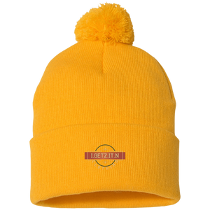 IgetzitN Clothing Logo Pom Pom Knit Cap