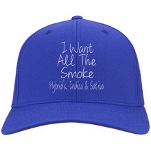 All The Smoke Wht Text Twill Cap