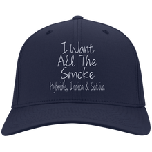 All The Smoke Wht Text Twill Cap