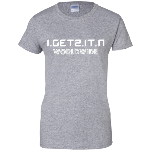 Women's IgetzitN WorldWide Wht T-Shirt