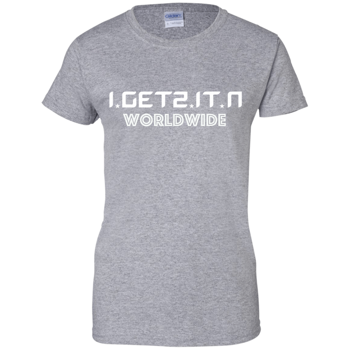Women's IgetzitN WorldWide Wht T-Shirt