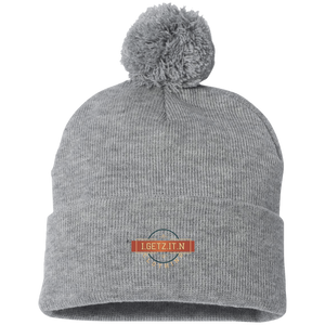 IgetzitN Clothing Logo Pom Pom Knit Cap