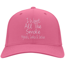 All The Smoke Wht Text Twill Cap