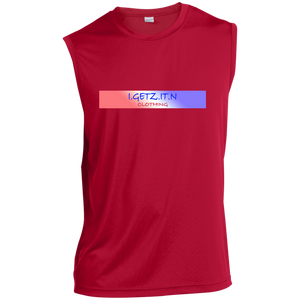 Men's Red White Blue Banner Sleeveless T-Shirt