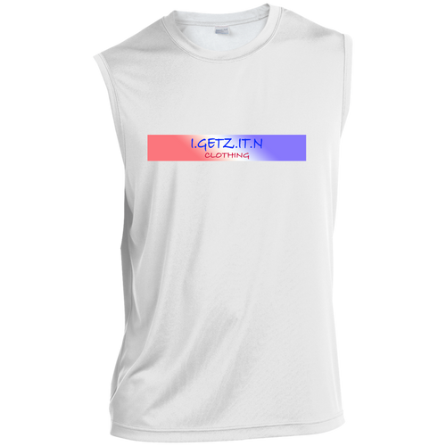 Men's Red White Blue Banner Sleeveless T-Shirt