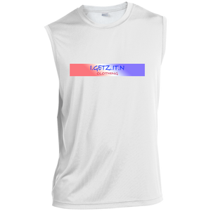 Men's Red White Blue Banner Sleeveless T-Shirt